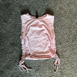 Crop Tank top with side scrunch